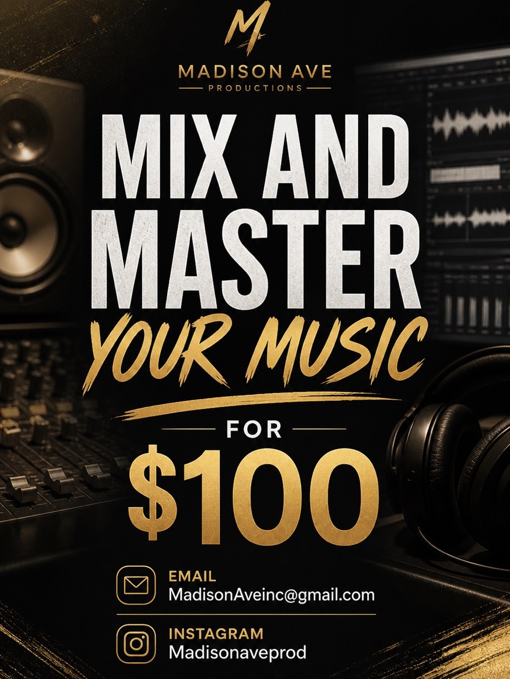 Madison Ave Productions Mix & Master Service